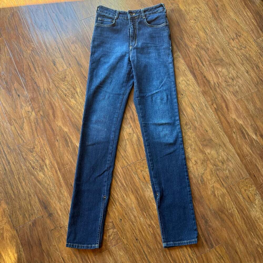 Pilcro High Rise Split Hem Jeans Size 26 Blue Denim